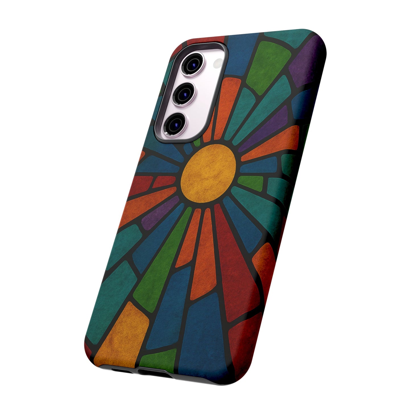 Colorful Stained Glass Phone Case, Tough Cases, Artistic Phone Cover, Vibrant Mobile Accessory, Unique Gift for Art Lovers