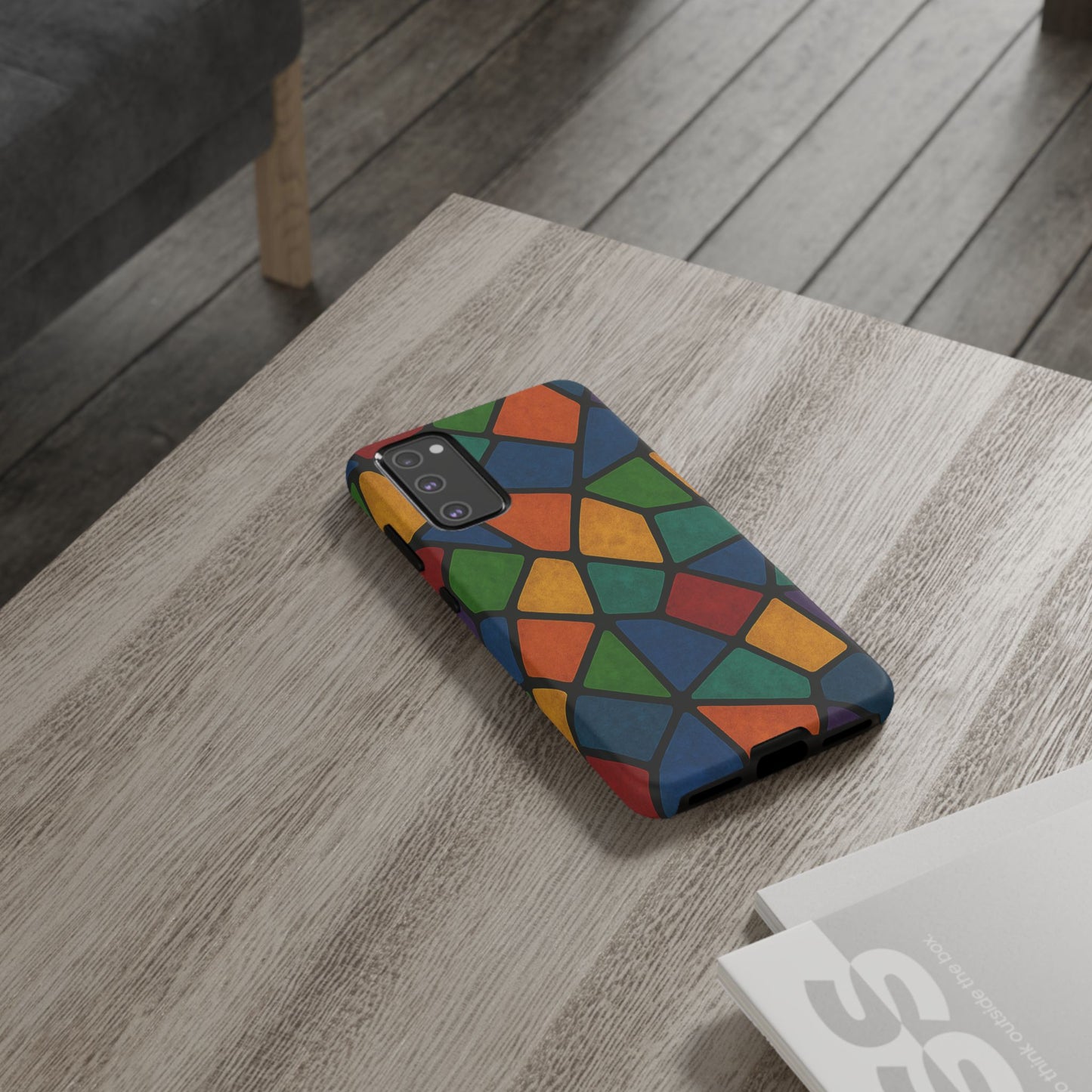 Colorful Mosaic Phone Case, Tough Cell Phone Cover, Vibrant Smartphone Protector, Unique Gift for Weddings, Birthday, Holidays