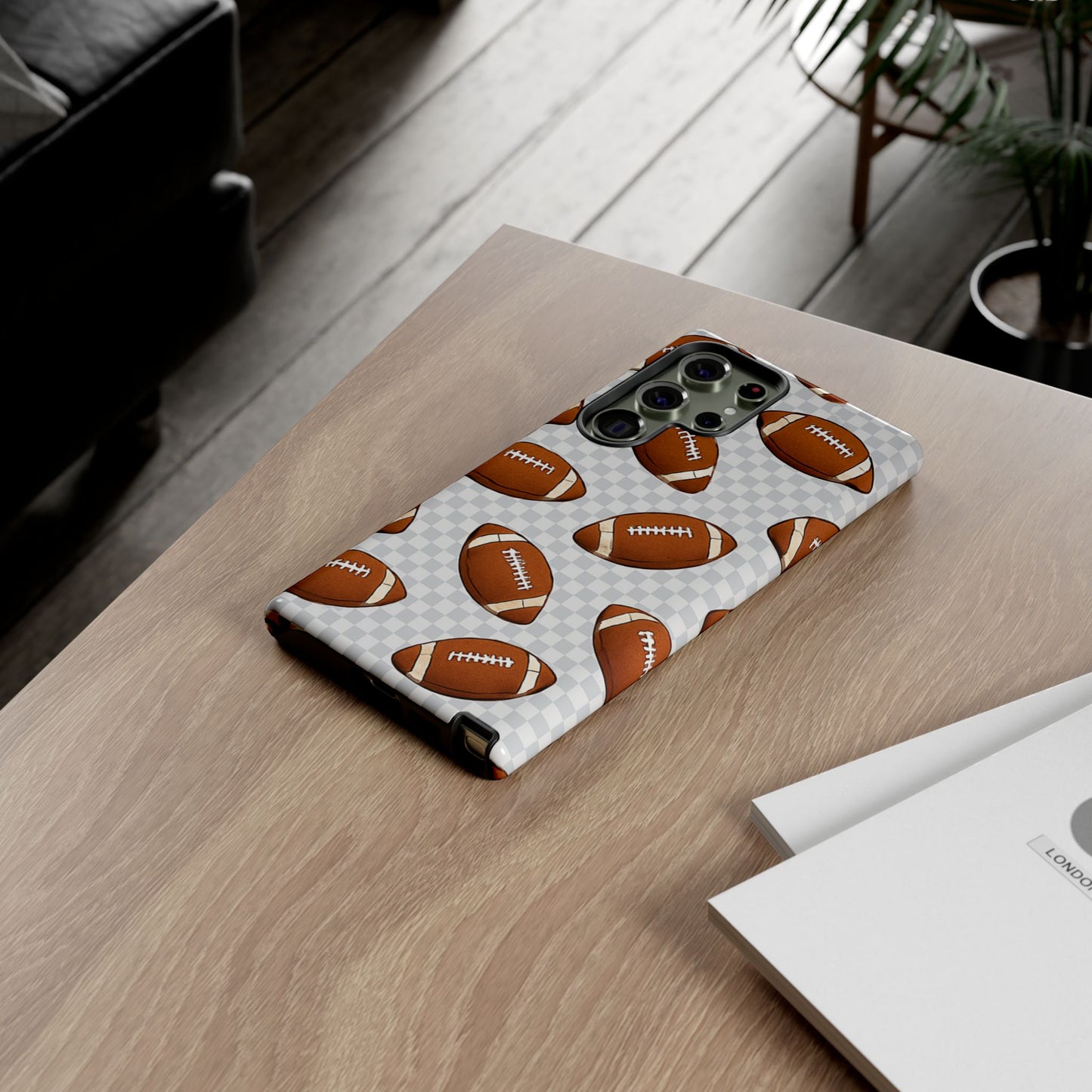 Football Phone Case, Tough Cases for Sports Fans, Unique Gift for Football Lovers, Protective Decor, Athletic Accessories