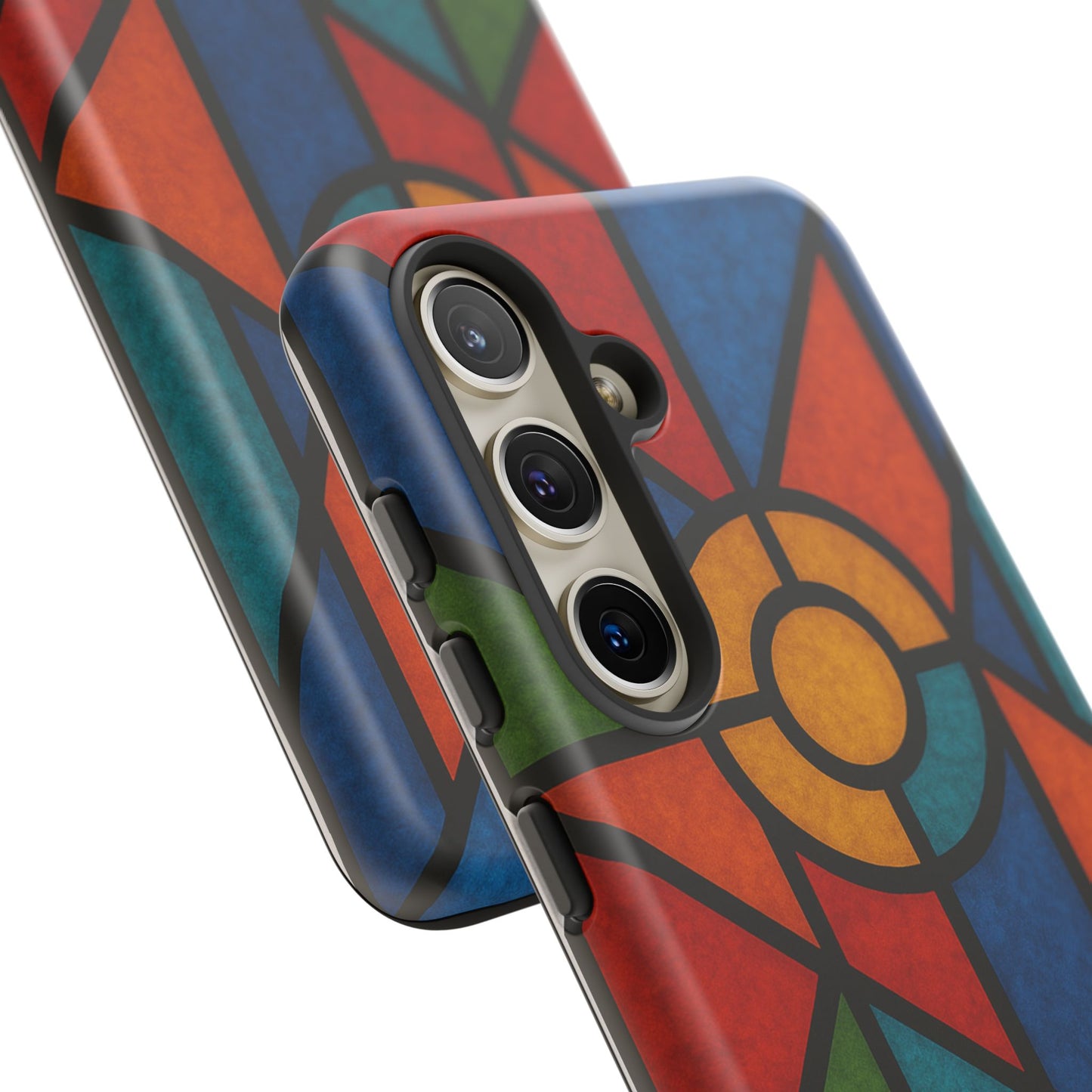 Colorful Stained Glass Phone Case, Artistic Phone Cover, Vibrant Protective Case, Unique Gift for Art Lovers, Stylish Smartphone Accessory