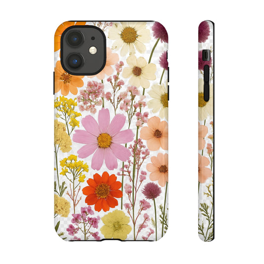 Floral Phone Case - Tough Cases, Stylish Protective Cover, Flower Design, Trendy Gift, Nature Lover Accessory, DRIED FLOWERS