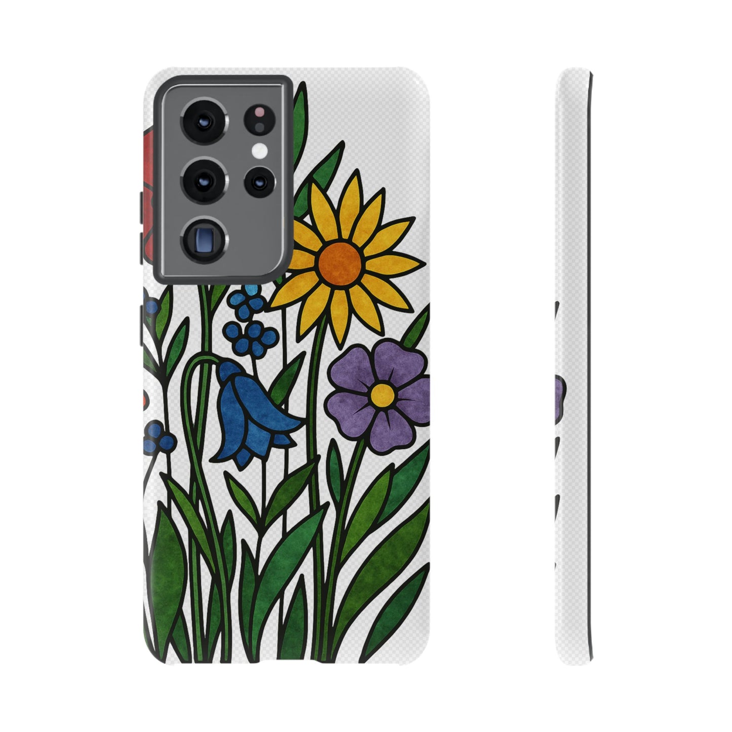 Floral Phone Case, Vibrant Flower Design, Tough Protection, Gift for Nature Lovers, Spring Decor