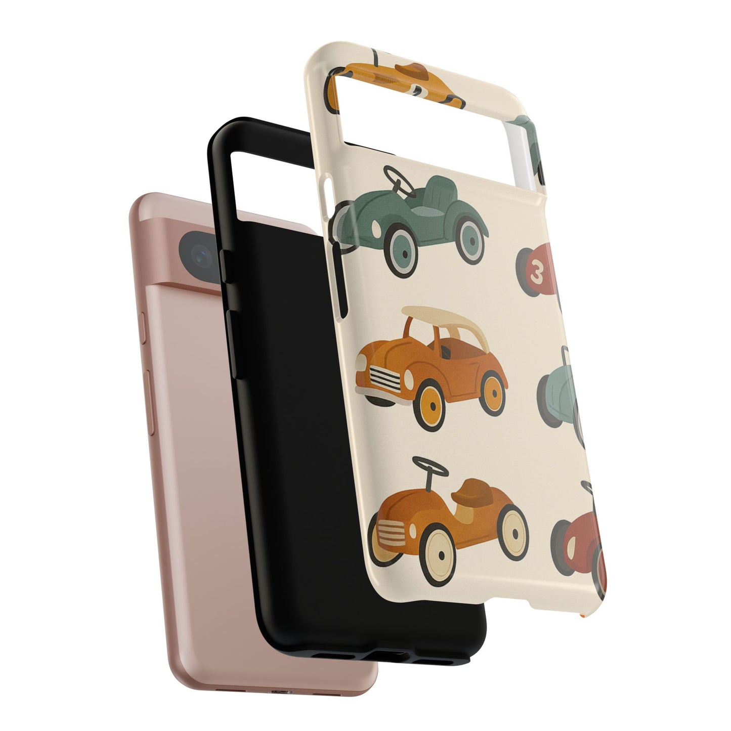 Vintage Car Phone Case, Tough Cases, Kids Gift, Car Lover Accessory, Retro Style, Phone Protection, Unique Design, pedal cars