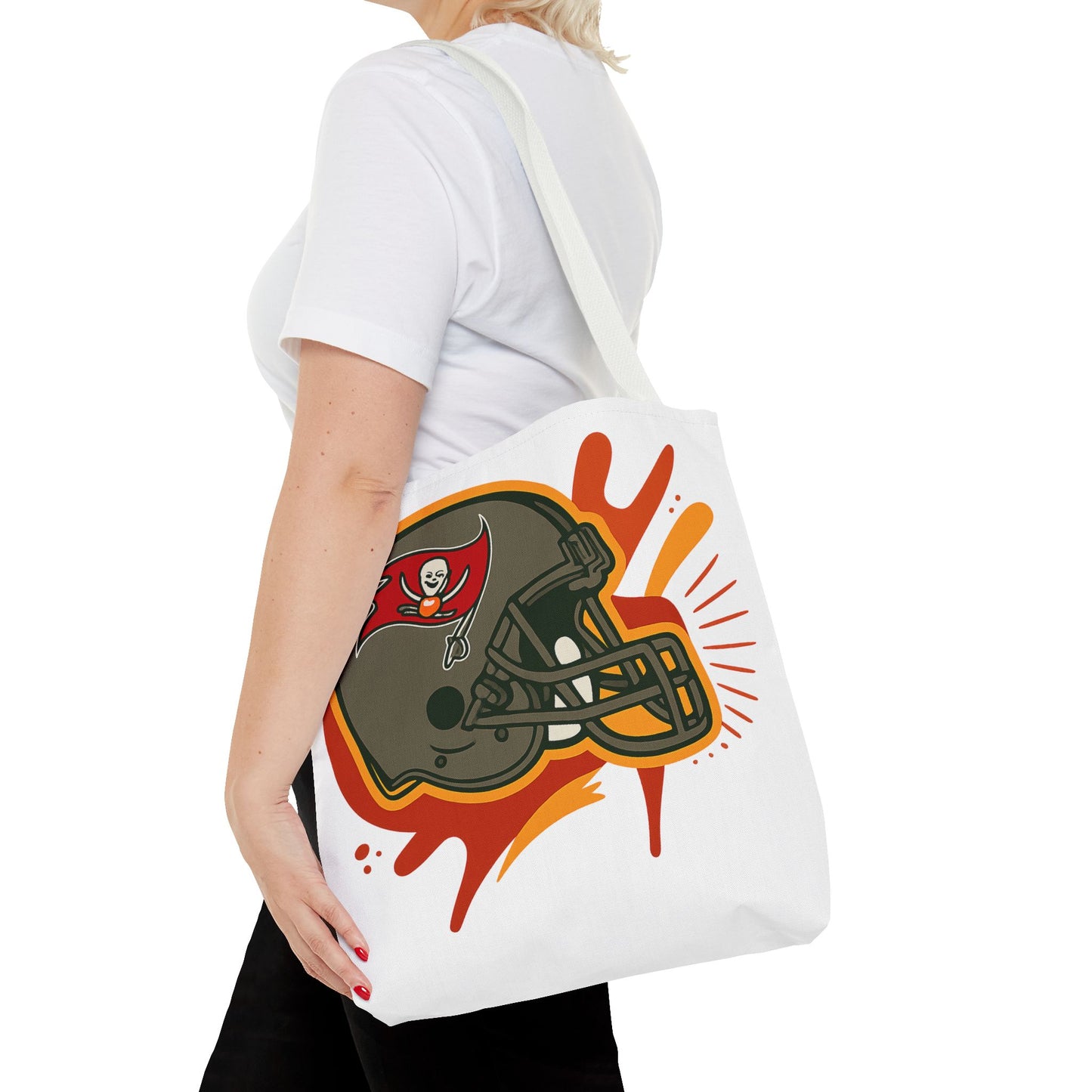 Tote Bag with Bold Football Design, Sports Tote, Game Day Bag, NFL Fan Gift, Personalized Beach Bag, Unique Shopping Tote