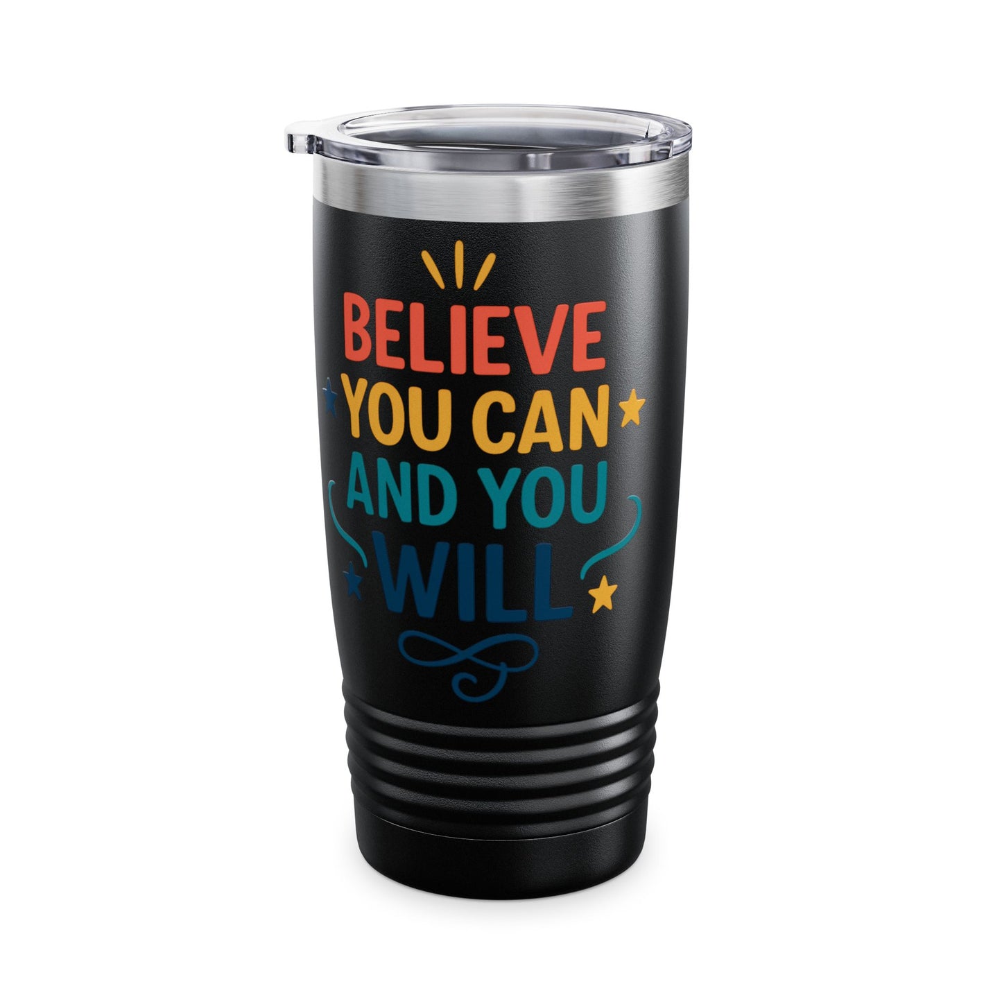 Inspirational Ringneck Tumbler - Believe You Can and You Will, Motivational Travel Mug, Great Gift for Dreamers, Perfect for On-the-Go [...]