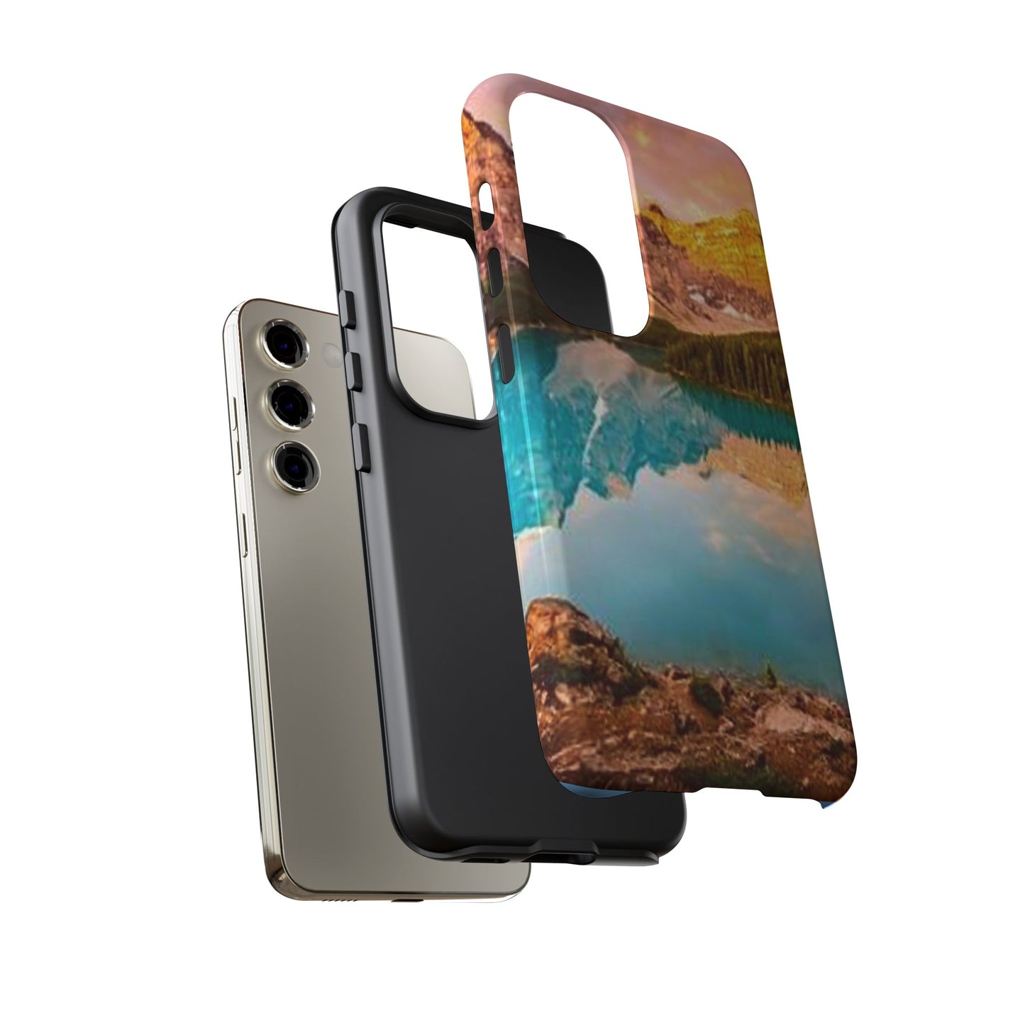 Nature-Inspired Phone Case with Mountain and Lake Design, Aesthetic Tough Cases for Outdoor Lovers, Phone Protection, Gift for Nature [...]