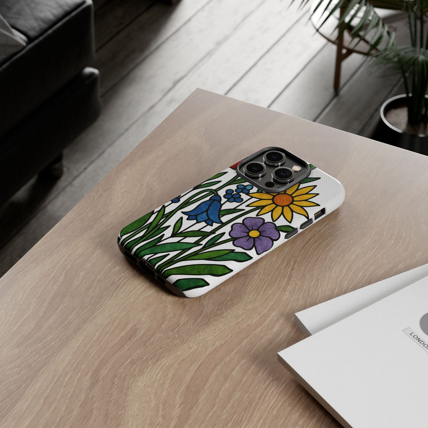 Floral Phone Case, Vibrant Flower Design, Tough Protection, Gift for Nature Lovers, Spring Decor