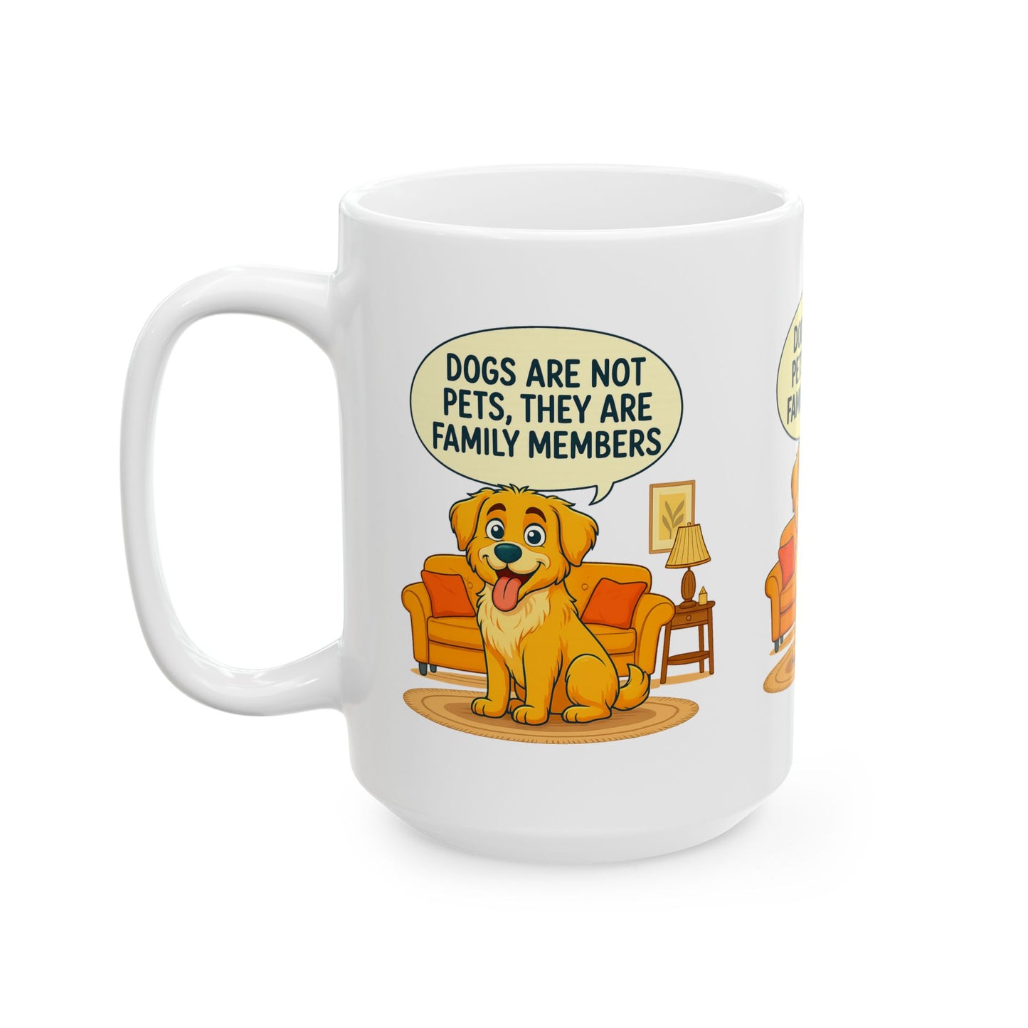 Dog Lovers Ceramic Mug - "Dogs Are Not Pets, They Are Family Members" - Cute Gift for Pet Owners, Animal Lovers, Dog Mom, Dog Dad, [...]