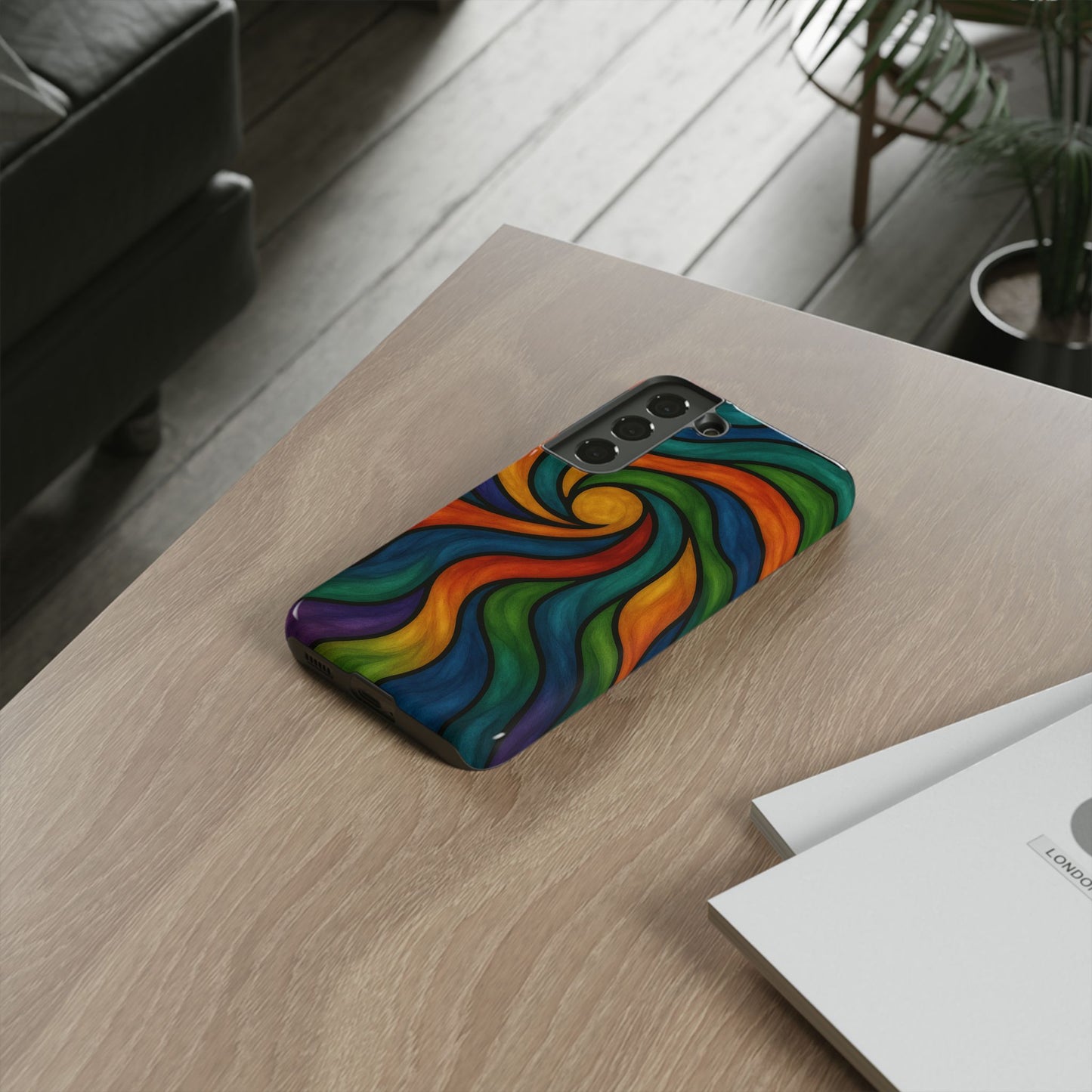 Colorful Swirl Phone Case | Tough Cases, Vibrant Design, Gift for Art Lovers, Funky Case, Unique Phone Accessories