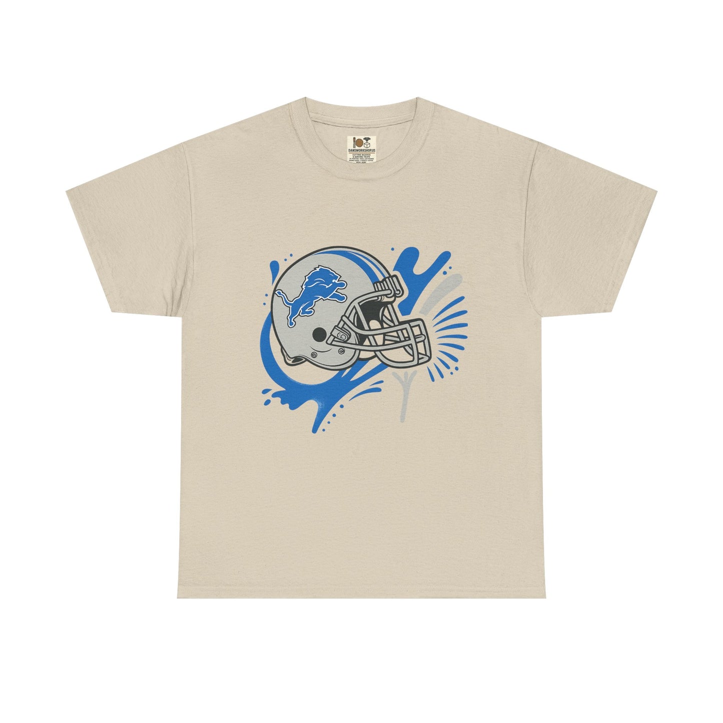 Detroit Lions Fan Heavy Cotton Tee, Sports Apparel, Gift for Gamers, Casual Wear, Team Spirit Shirt
