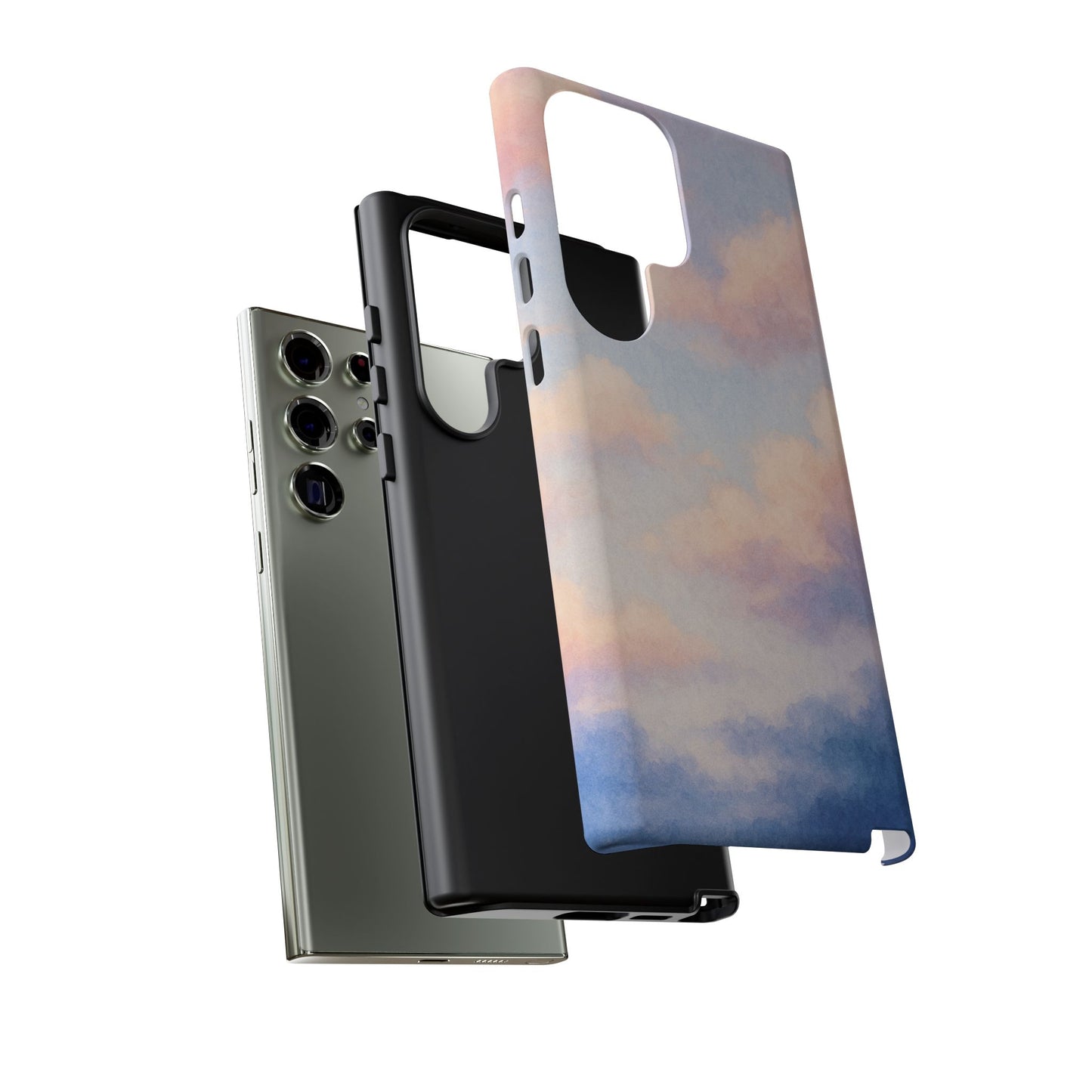 Sky Blue Cloud Phone Case, Tough Phone Cover, Aesthetic Cell Phone Accessory, Gift for Teen, Trendy Tech Protection