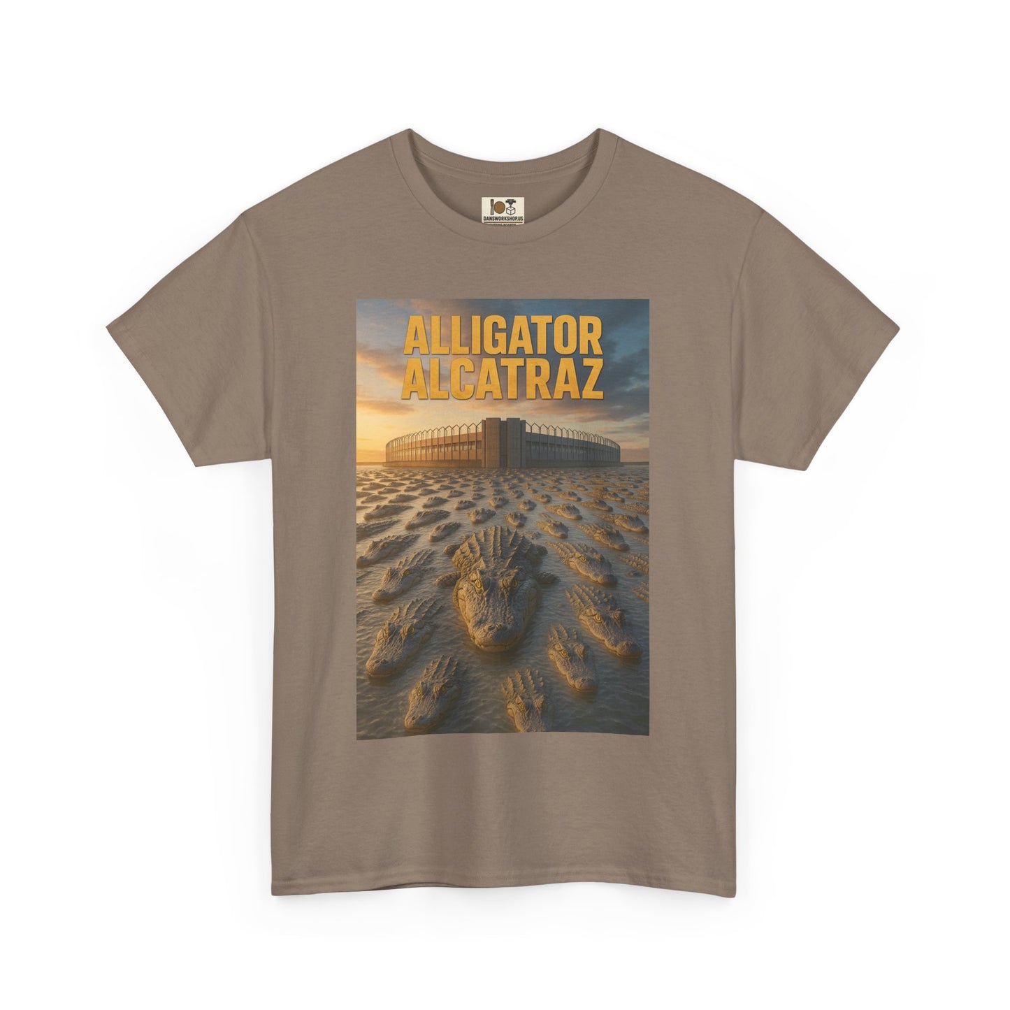 Vintage Alligator Alcatraz Tee, Retro Graphic T-Shirt, Unisex Cotton Shirt, Animal Lover Gift, Fun Statement Tee