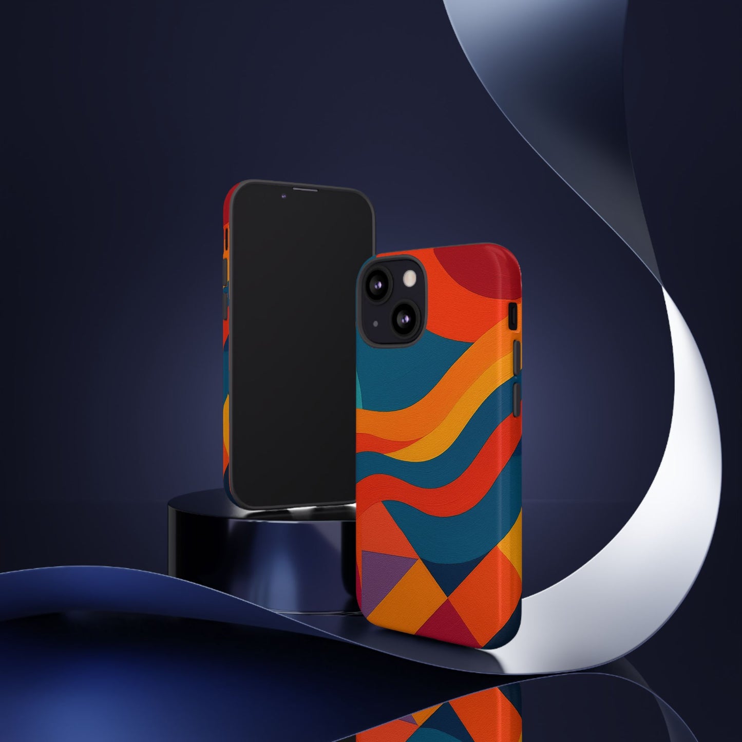 Vibrant Phone Case, Abstract Design Cover, Tough Cases for All Occasions, Stylish Gift for Tech Lovers, Modern Phone Accessories