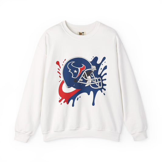 Sporty Splash Crewneck Sweatshirt - Perfect for Game Day, Football Fan Gear, Casual Style, Unisex Apparel, Gift for Sports Lovers
