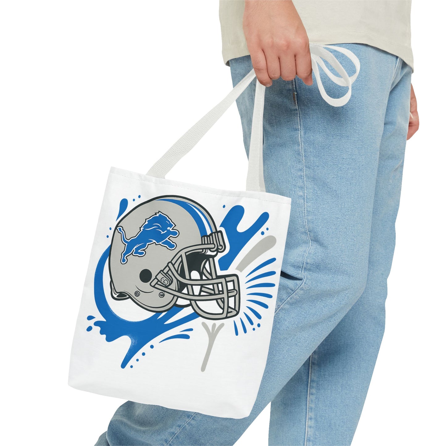 Sporty Tote Bag, Floral Football Tote, Game Day Bag, NFL Team Spirit Bag, Birthday Gift for Sports Fans, Everyday Use Bag