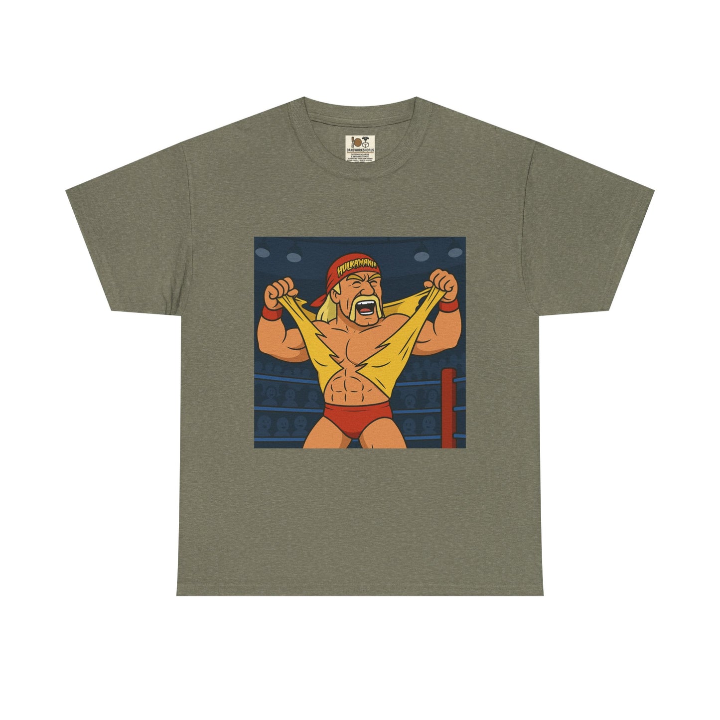 Vintage Wrestling Tee, Unisex Heavy Cotton Tee, Retro Graphic T-Shirt, Gift for Fans, Casual Wear for Events, hulk hogan