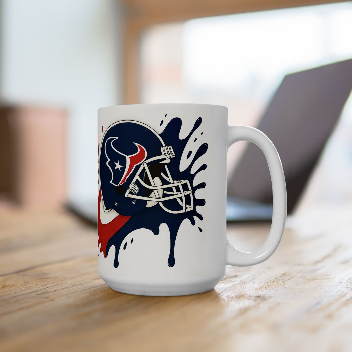 Football Themed Ceramic Mug | Sports Fan Gift, Personalized Coffee Cup, NFL Mug, Team Spirit Drinkware, Game Day Essential