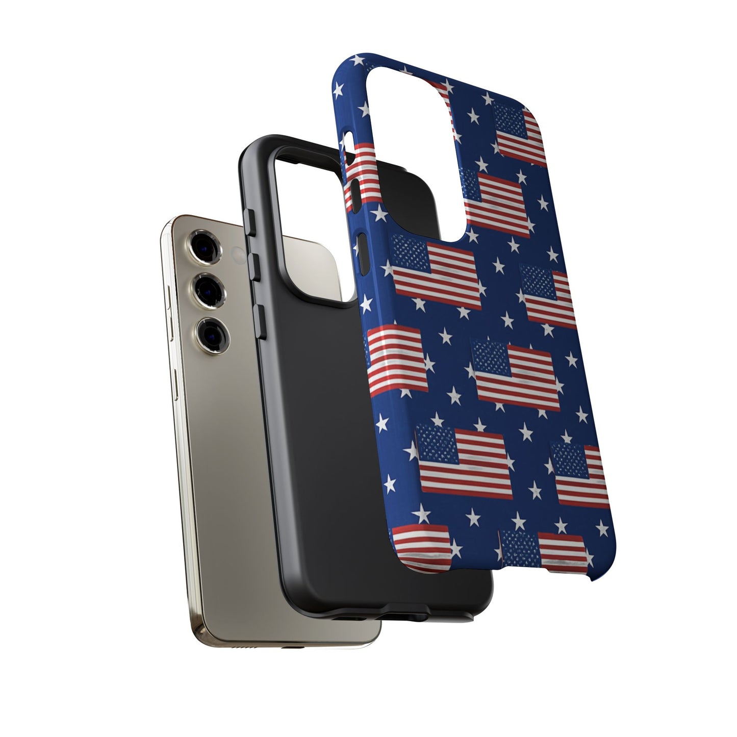 Patriotic Phone Case, Independence Day Accessories, American Flag Design, Star-Spangled Cover, Summer BBQ Gift