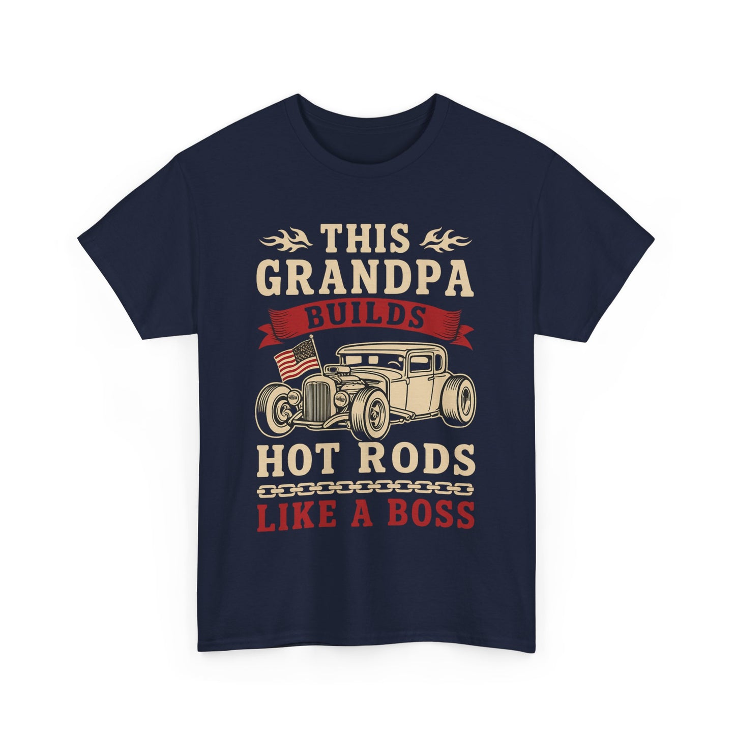 This Grandpa Builds Hot Rods Heavy Cotton Tee, Gift for Grandpa, Car [...]