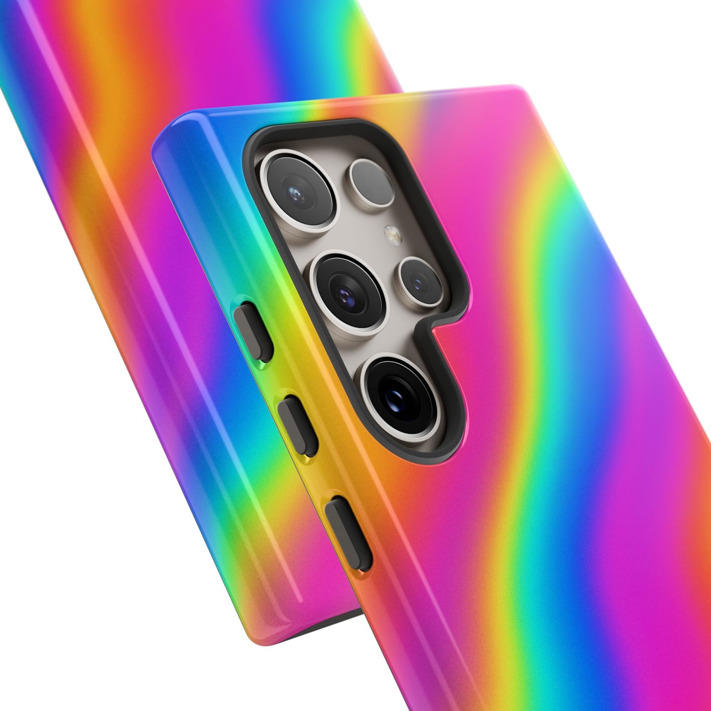 Rainbow Wavy Phone Case - Colorful Tough Cases for Stylish Protection, LGBTQ+ Pride Gift, Trendy Phone Accessory, Birthday, Holiday Present
