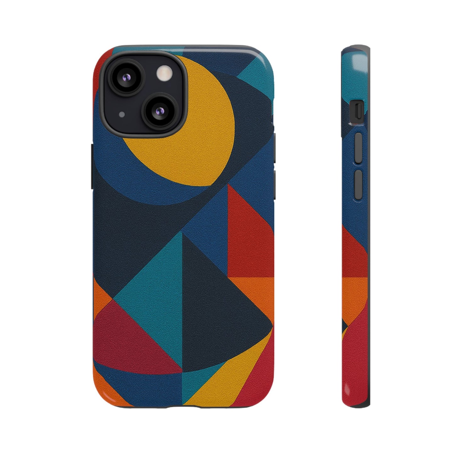 Vibrant Phone Case, Colorful Phone Cover, Geometric Design, Artistic Gift, Trendy Accessory, Vibrant Colors, Unique Design