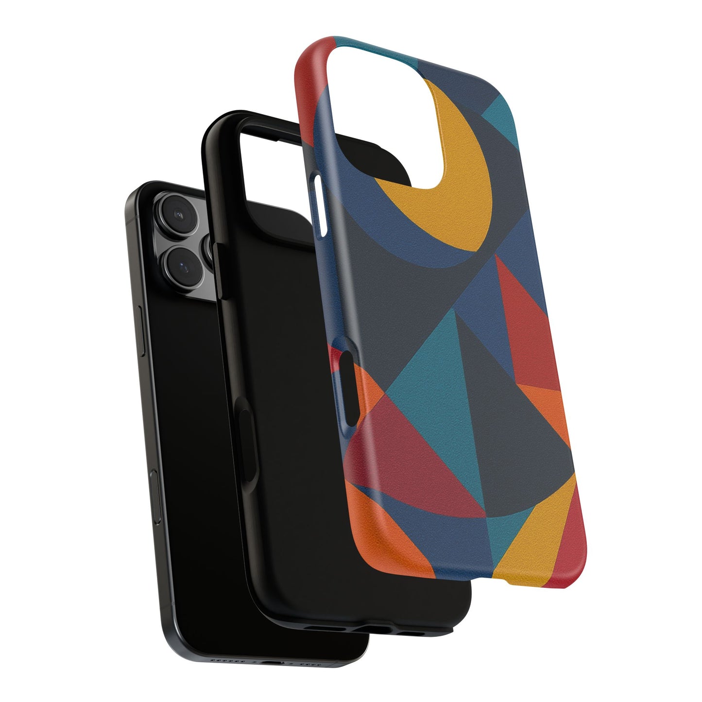 Vibrant Phone Case, Colorful Phone Cover, Geometric Design, Artistic Gift, Trendy Accessory, Vibrant Colors, Unique Design