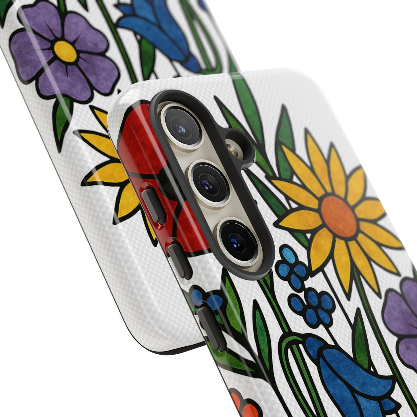 Floral Phone Case, Vibrant Flower Design, Tough Protection, Gift for Nature Lovers, Spring Decor