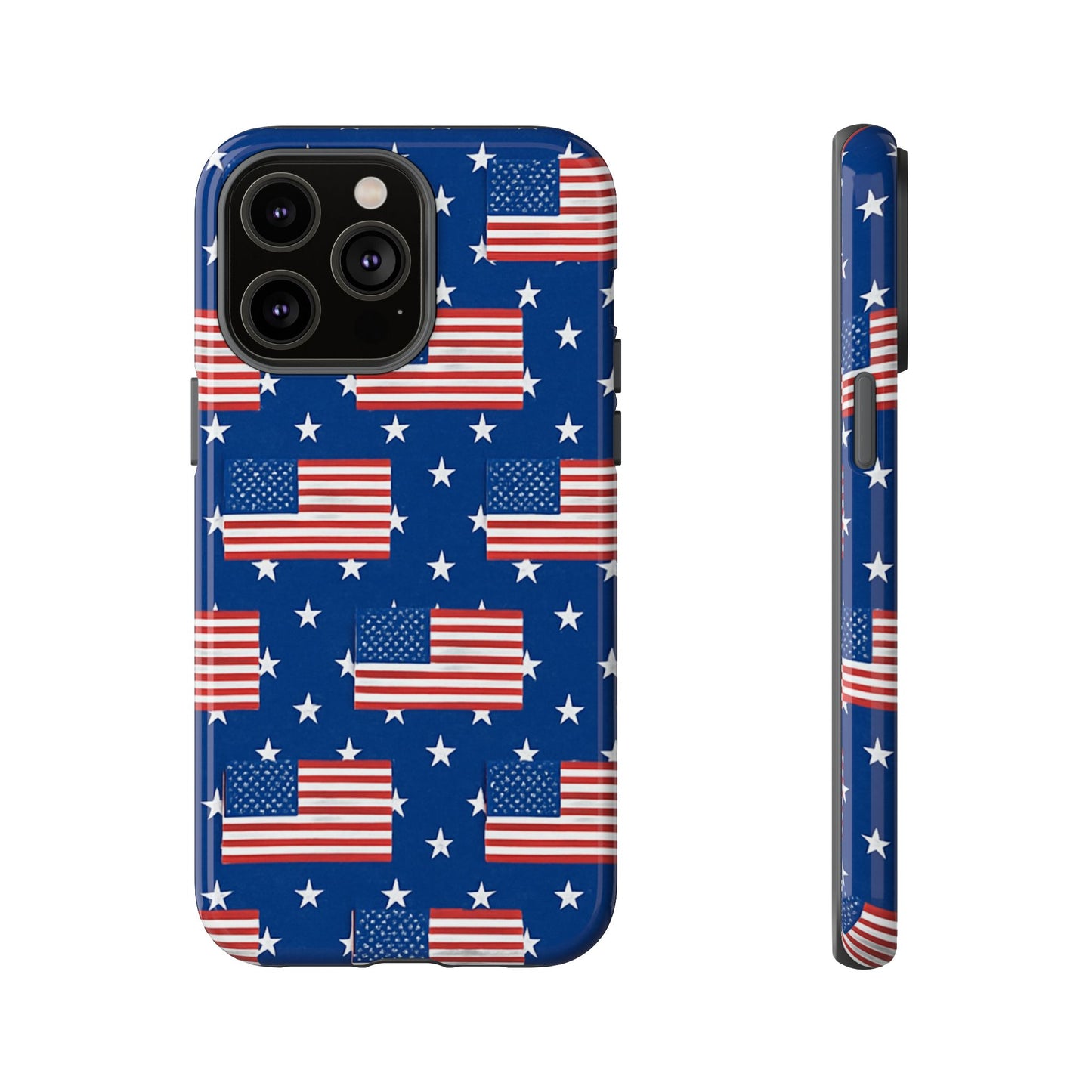 Patriotic Phone Case, Independence Day Accessories, American Flag Design, Star-Spangled Cover, Summer BBQ Gift