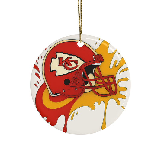 Football Team Ceramic Ornaments - Perfect for Sports Fans, Christmas Decor, Gift, Holiday Decoration, Personalized Keepsakes
