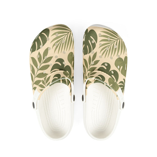 Tropical Plant Print EVA Foam Shoes, Comfortable Garden Clogs for Spring, Summer Slip-Ons, Perfect for Outdoor Adventures, Beach Days, [...]