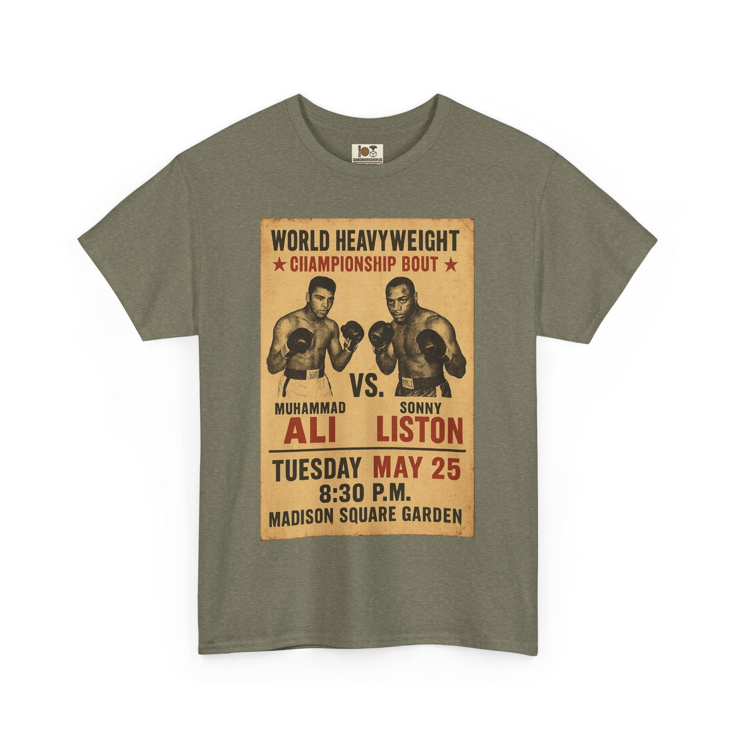 Vintage Boxing Tee, Retro Fight Shirt, Unisex Heavy Cotton Tee, Gift for Sports Fans, Athletics Apparel, Classic Graphic Tee