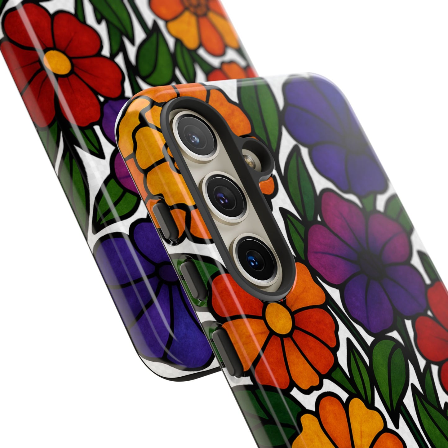 Floral Phone Case, Tough Cases with Colorful Flower Design, Gift for Flower Lovers, Summer Accessories, Trendy Phone Cover