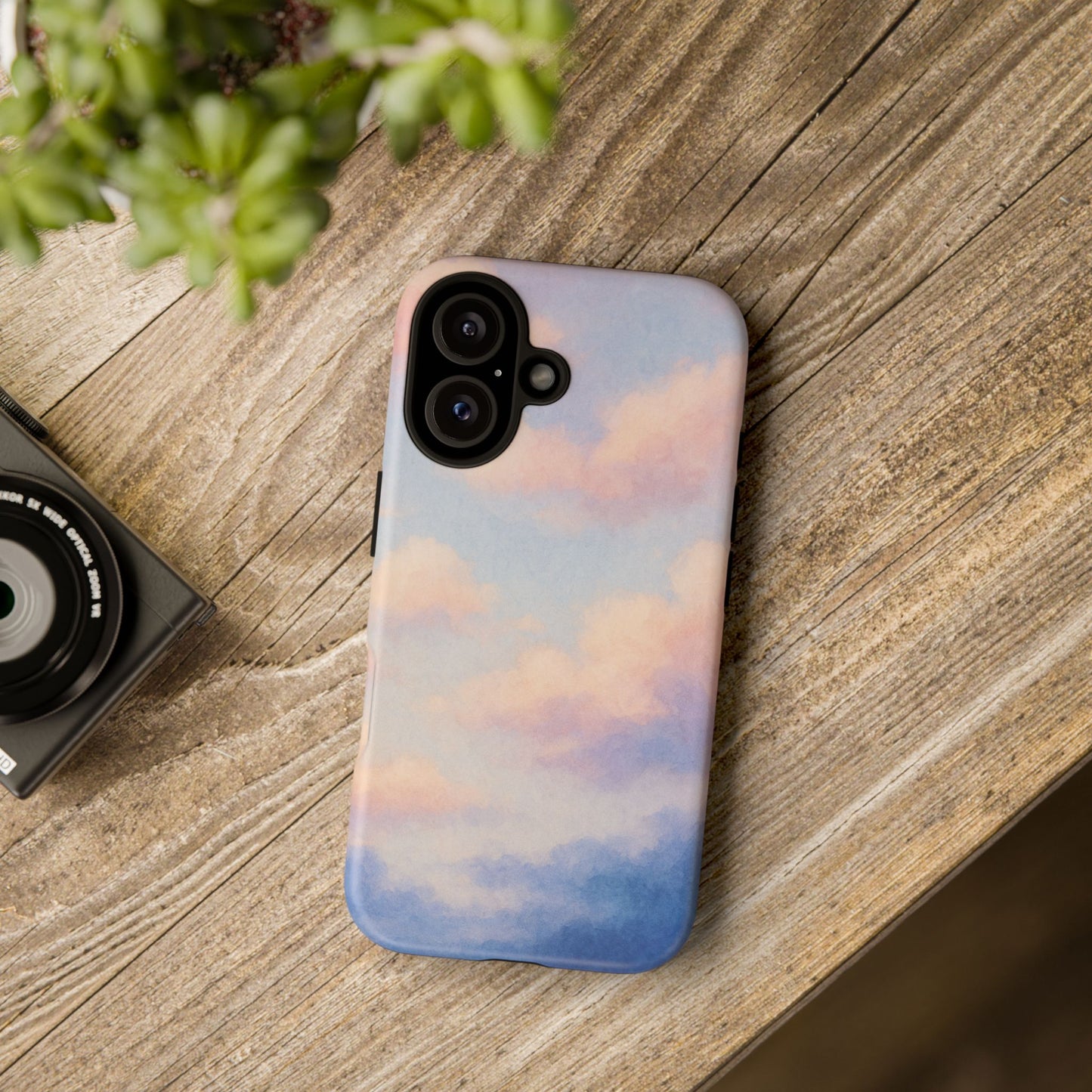 Sky Blue Cloud Phone Case, Tough Phone Cover, Aesthetic Cell Phone Accessory, Gift for Teen, Trendy Tech Protection