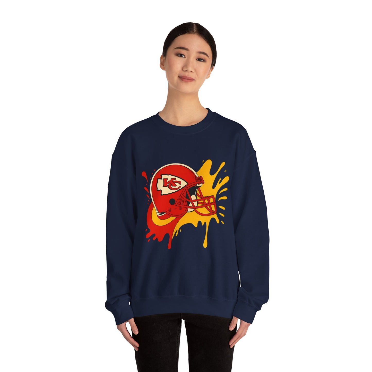 Kansas City Football Sweatshirt, Cozy Game Day Crewneck, Unisex Sportswear, Perfect for Football Fans, Team Spirit Apparel, Holiday Gift