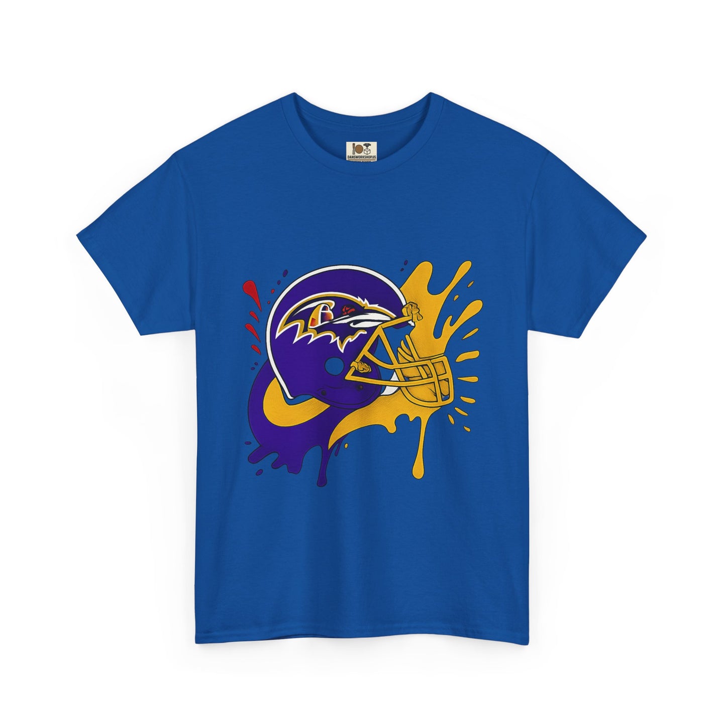 Baltimore Ravens Paint Splash Unisex Heavy Cotton Tee, Sports T-shirt, Football Fan Gift, Game Day Apparel, Team Pride Shirt