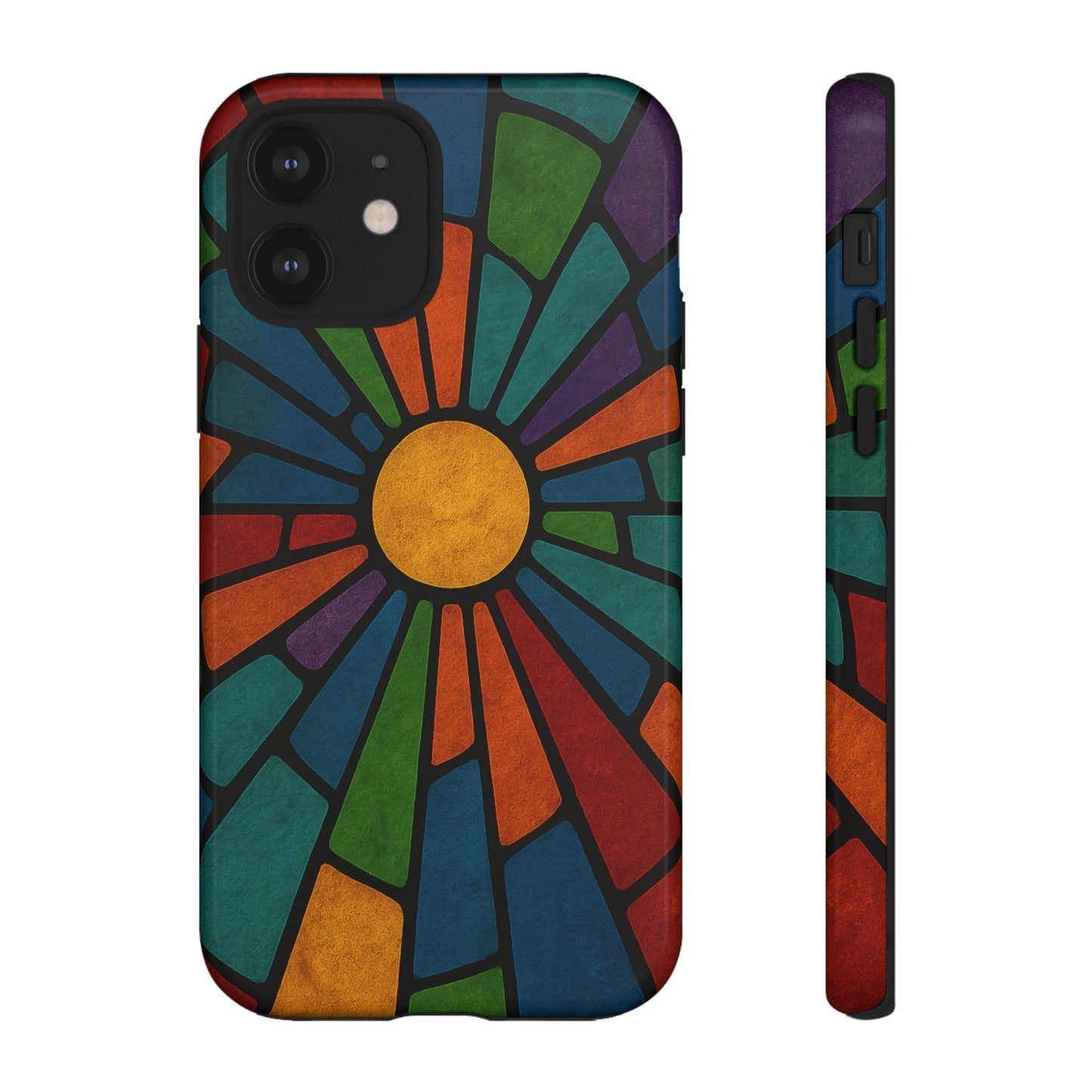 Colorful Stained Glass Phone Case, Tough Cases, Artistic Phone Cover, Vibrant Mobile Accessory, Unique Gift for Art Lovers