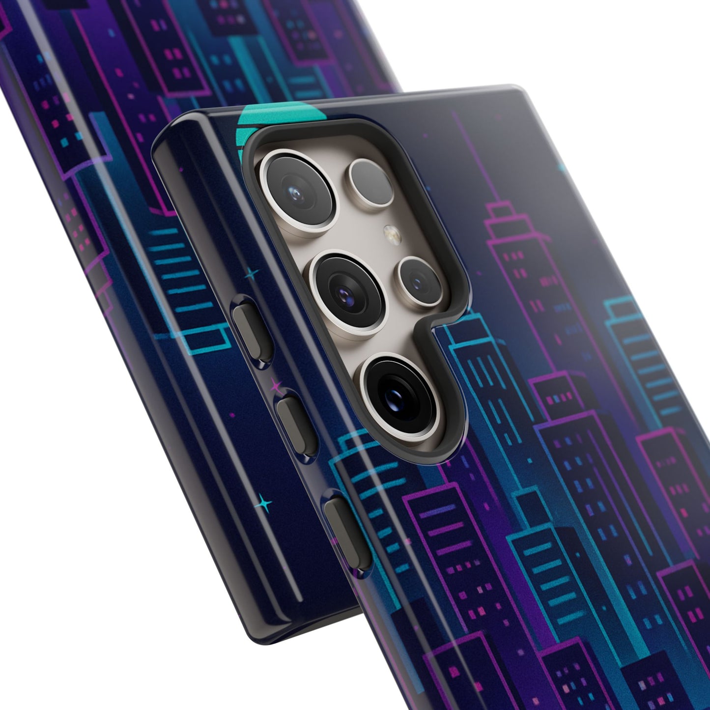 Cityscape Phone Case, Tough Cases, Urban Style, Nighttime Vibe, Phone Cover, Gift for City Lovers, Modern Design