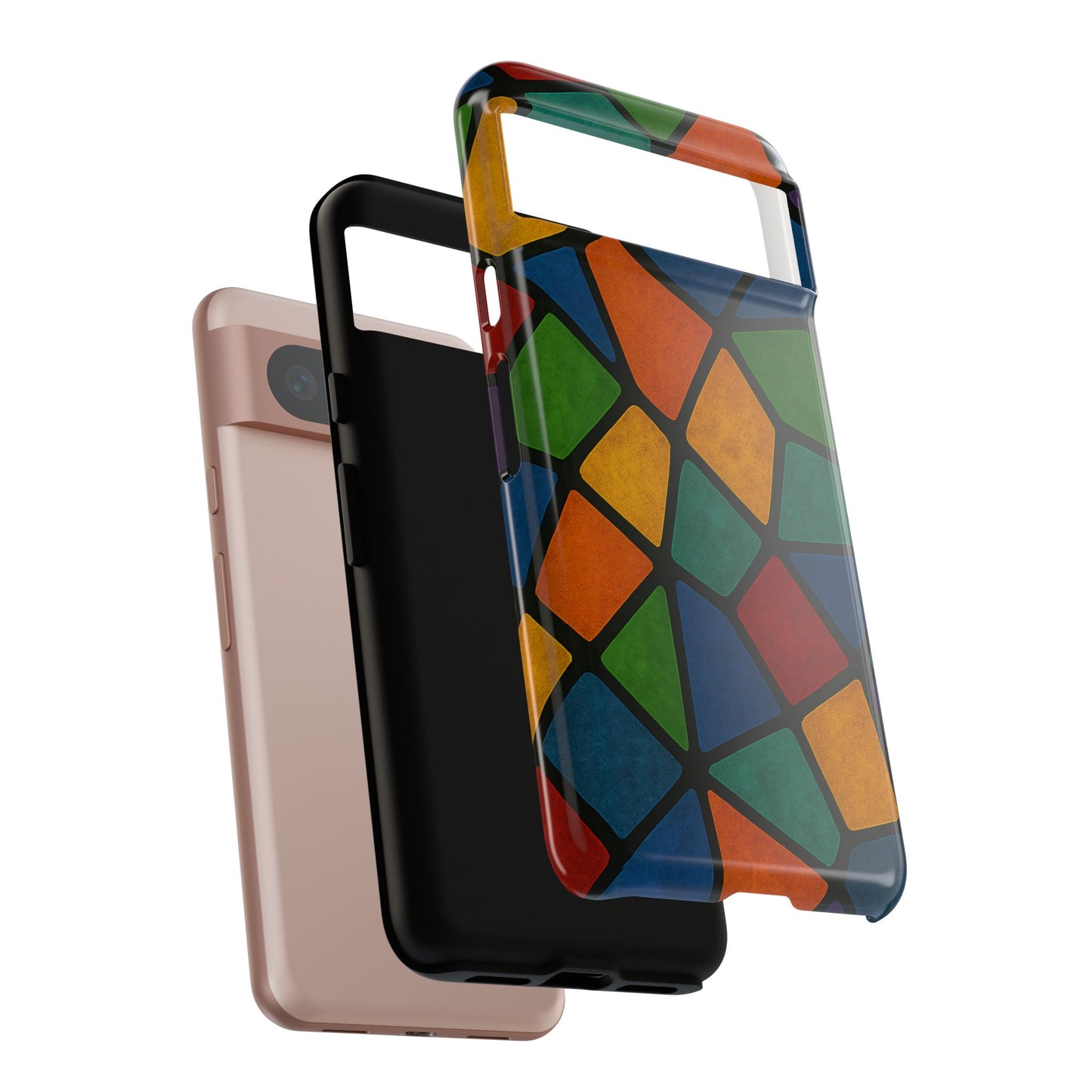 Colorful Mosaic Phone Case, Tough Cell Phone Cover, Vibrant Smartphone Protector, Unique Gift for Weddings, Birthday, Holidays