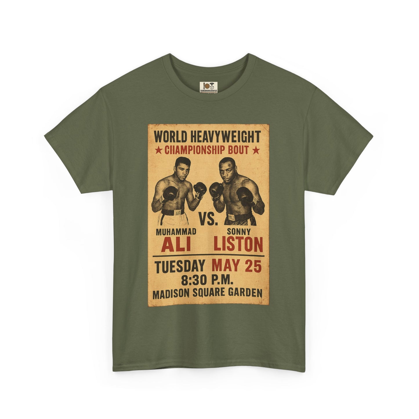 Vintage Boxing Tee, Retro Fight Shirt, Unisex Heavy Cotton Tee, Gift for Sports Fans, Athletics Apparel, Classic Graphic Tee