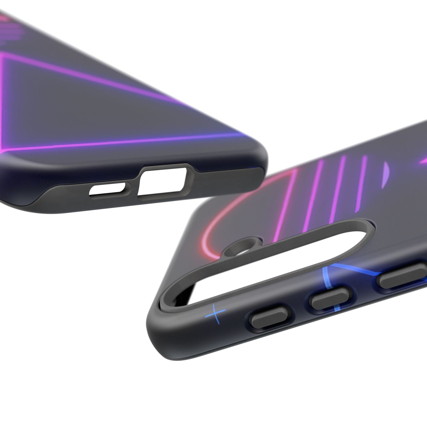 Retro Neon Phone Case, Tough Cases for iPhone, 80s Aesthetic Phone Cover, Abstract Neon Design, Gift for Tech Lovers