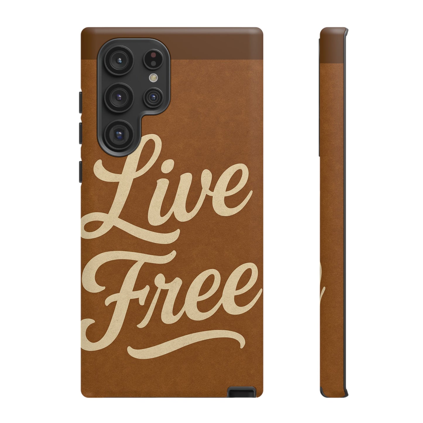 Live Free Phone Case, Tough Cases, Inspirational Phone Accessories, Gift for Adventurers, Customizable Design, Unique Tech Gifts