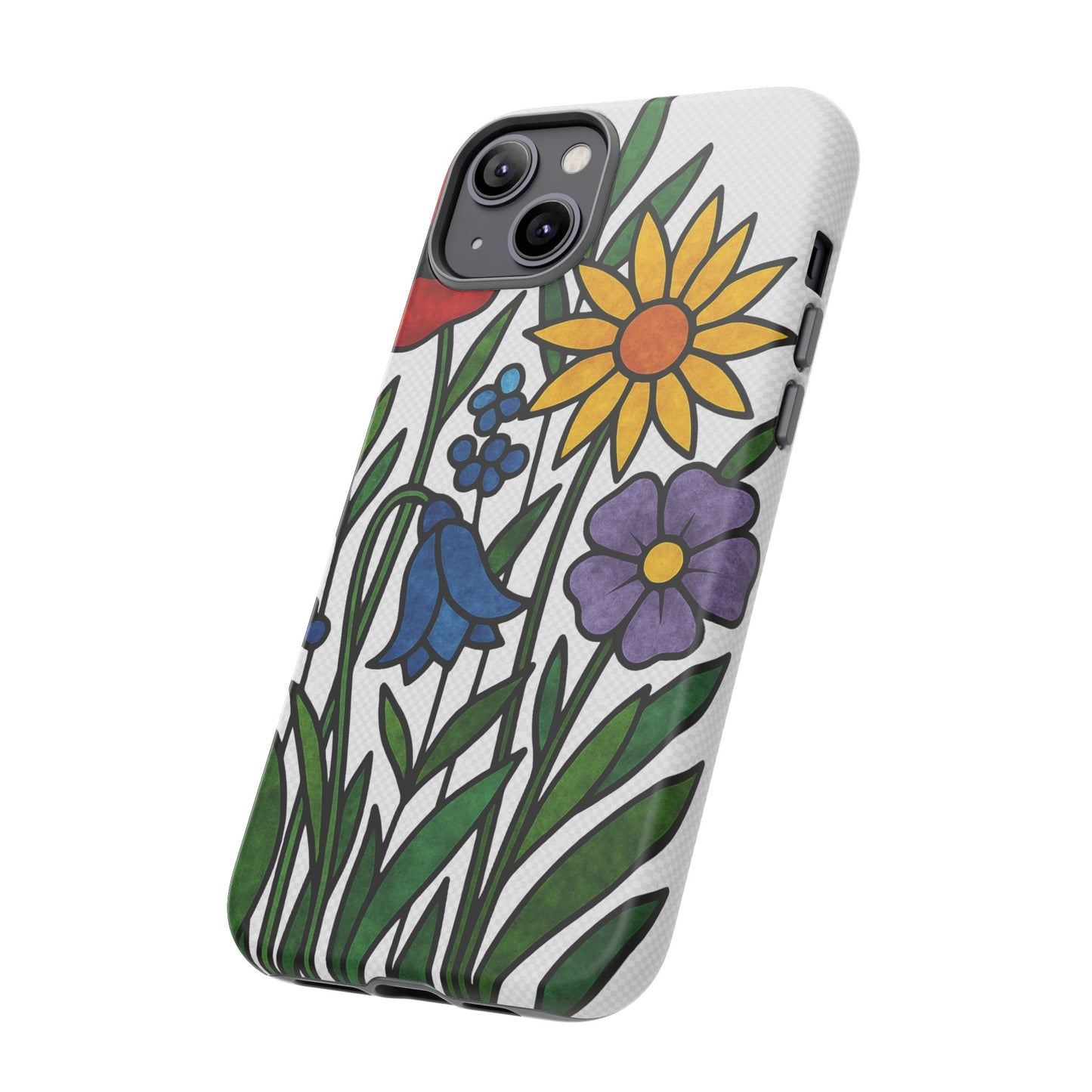 Floral Phone Case, Vibrant Flower Design, Tough Protection, Gift for Nature Lovers, Spring Decor