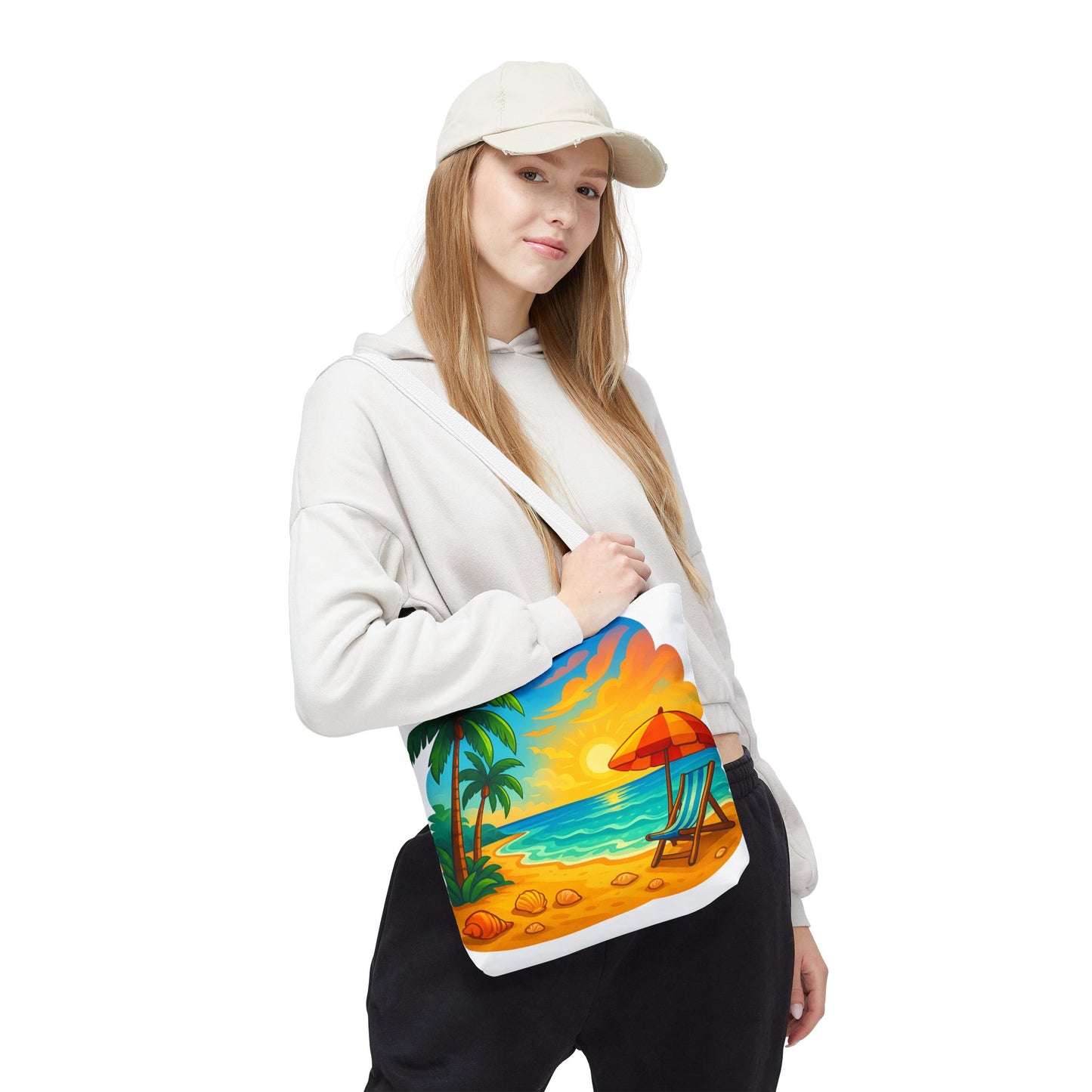 Tropical Beach Tote Bag | Vacation Accessory, Summer Bag, Beach Day Tote, Eco-Friendly Bag, Travel Companion