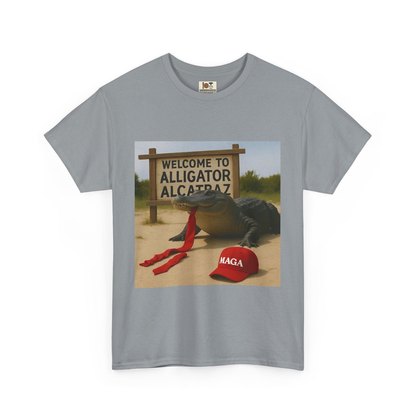 Welcome to Alligator Alcatraz Tee, Funny Animal Shirt, Unisex Cotton Top, Gift for Animal Lovers, Casual Wear, Novelty T-Shirt