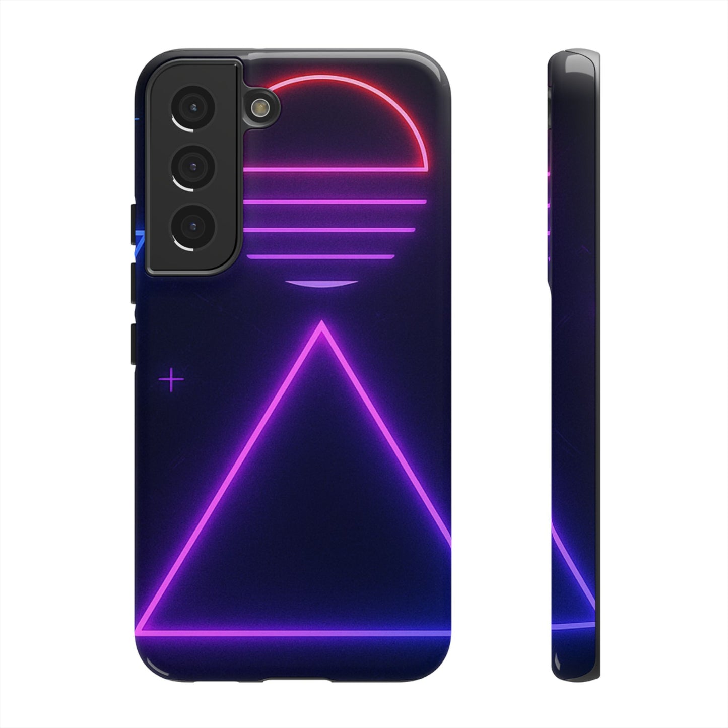 Retro Neon Phone Case, Tough Cases for iPhone, 80s Aesthetic Phone Cover, Abstract Neon Design, Gift for Tech Lovers
