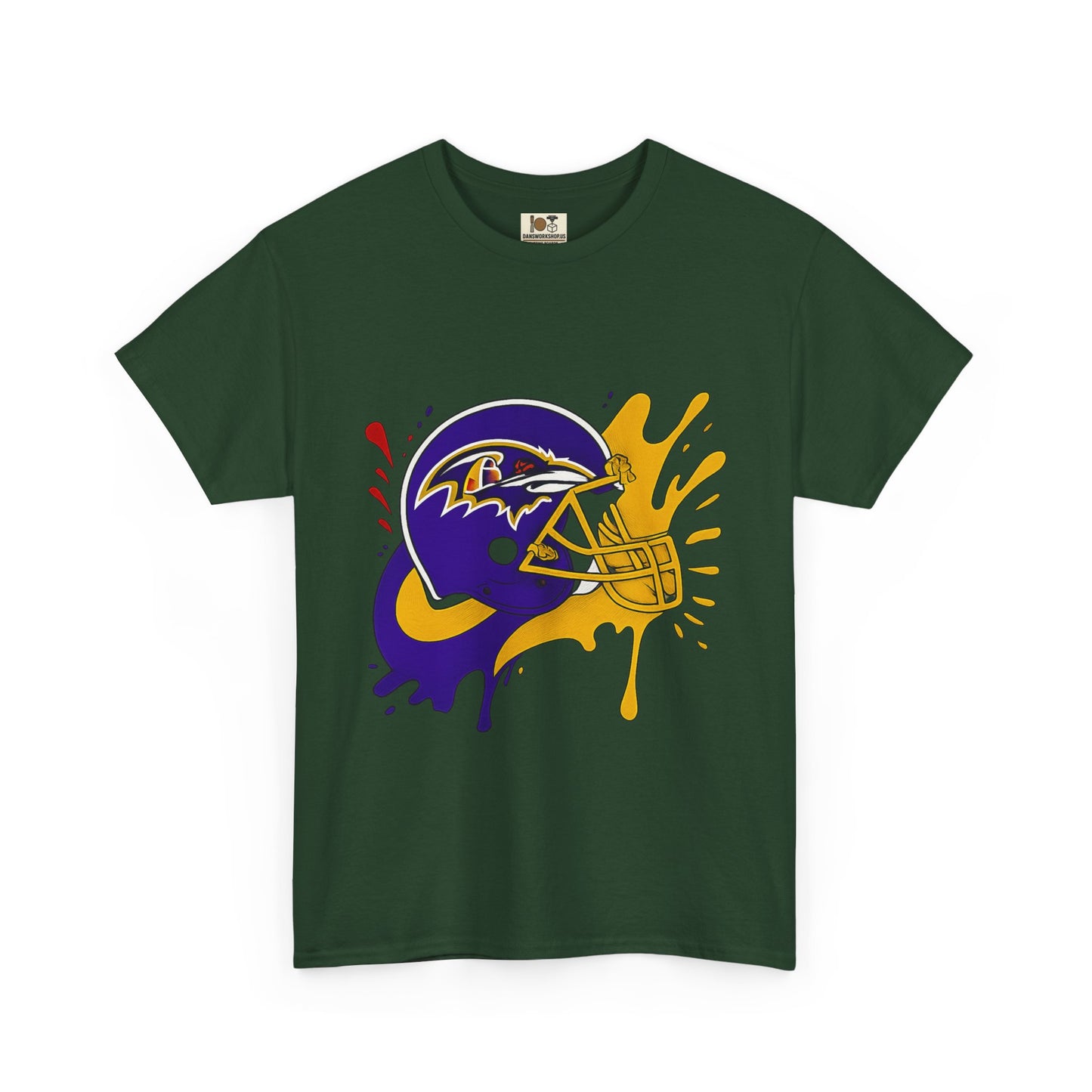 Baltimore Ravens Paint Splash Unisex Heavy Cotton Tee, Sports T-shirt, Football Fan Gift, Game Day Apparel, Team Pride Shirt