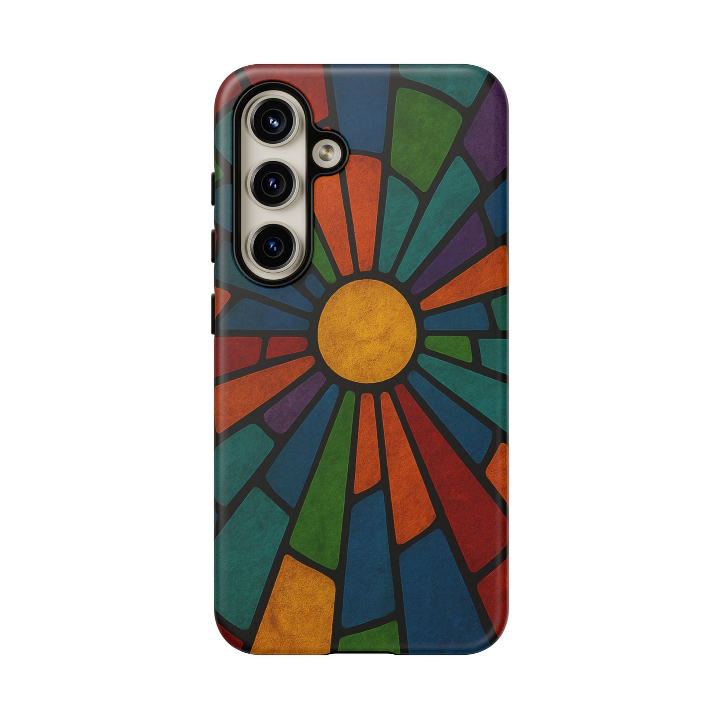 Colorful Stained Glass Phone Case, Tough Cases, Artistic Phone Cover, Vibrant Mobile Accessory, Unique Gift for Art Lovers