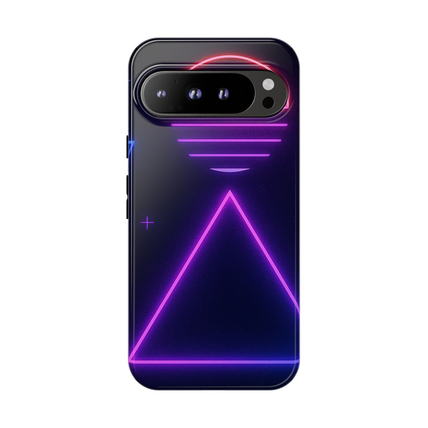 Retro Neon Phone Case, Tough Cases for iPhone, 80s Aesthetic Phone Cover, Abstract Neon Design, Gift for Tech Lovers