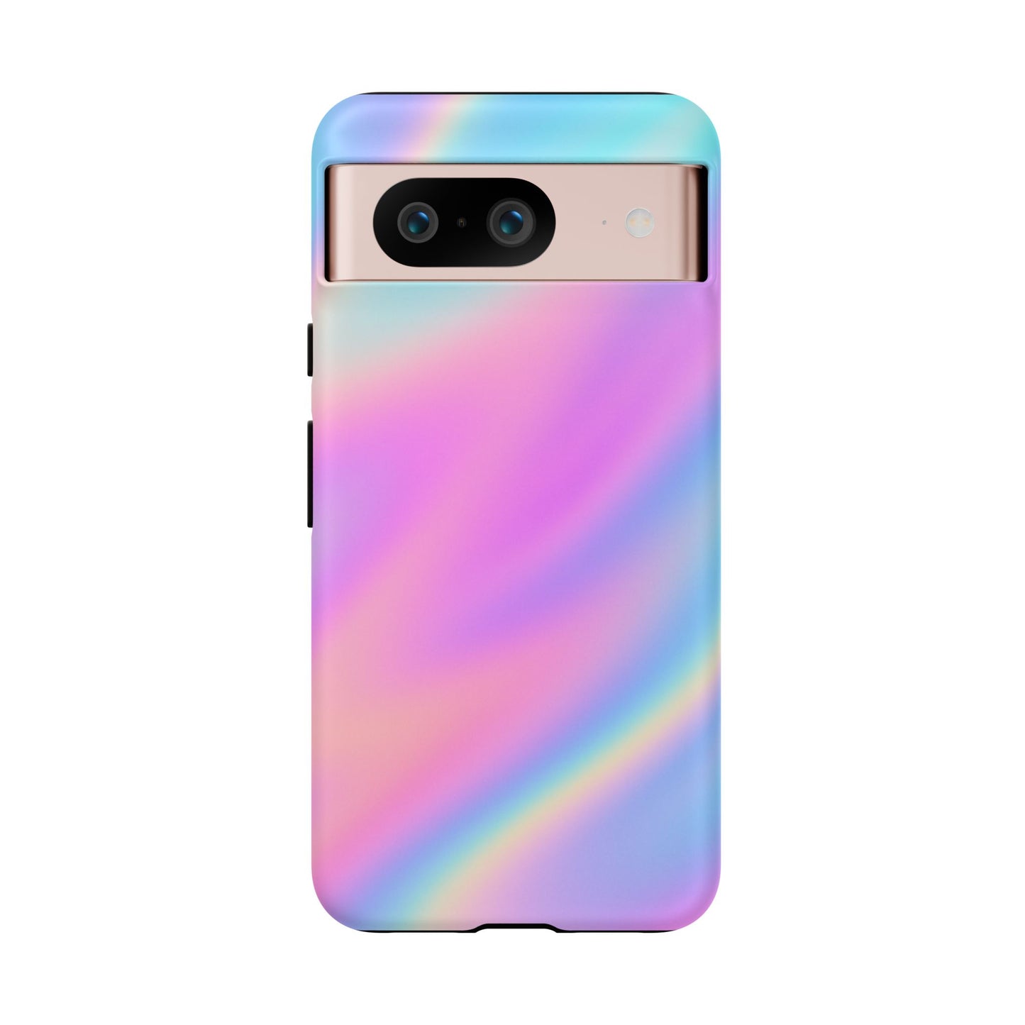 Colorful Holographic Phone Case, Tough Cases for iPhone, Trendy Phone Cover, Unique Gift for Her, Pastel Phone Accessory