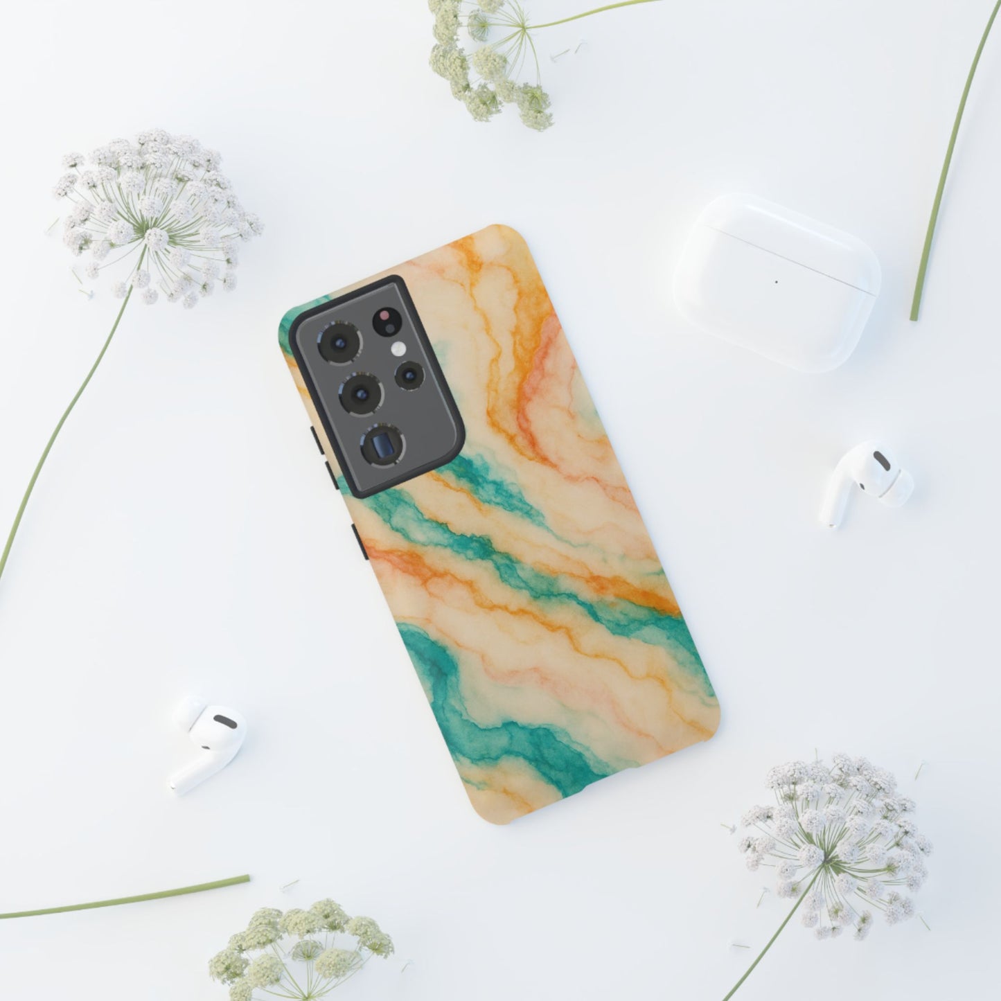 Stylish Phone Case - Tough Cases with Abstract Marble Design, Trendy Accessory, Gift for Her, Protective Case, Unique Phone Cover
